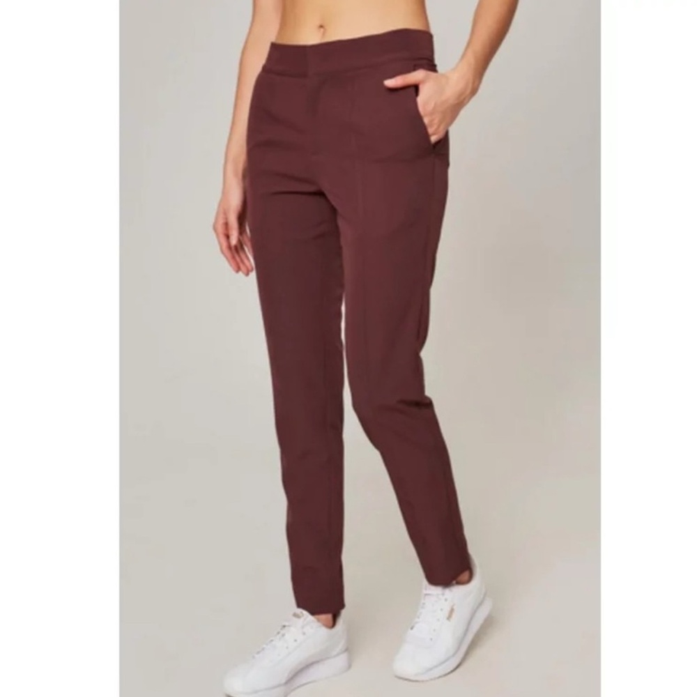 Mondetta Lined Tailored Pant Womens 4 Brown High‎ Rise Stretch Moisture Wicking